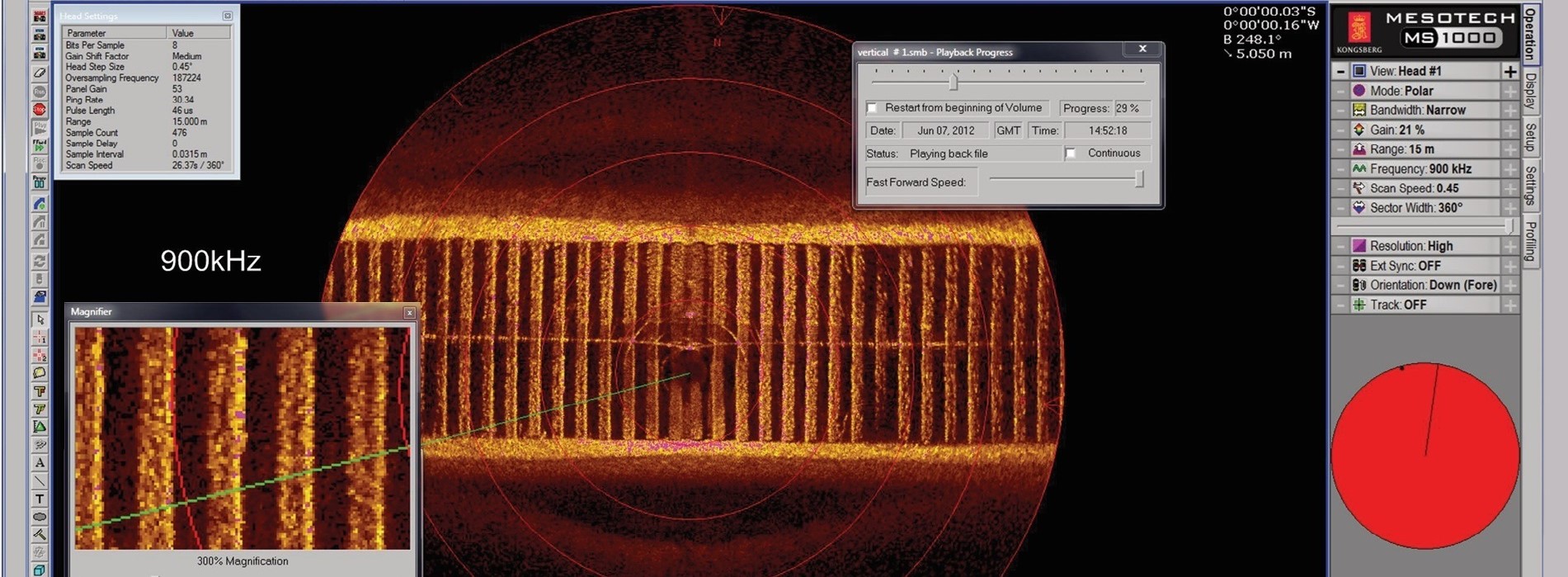 Inspección Submarina con Sonar Circular Mesotech